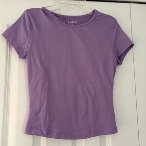 SHEIN Lavender Short Sleeve Tee